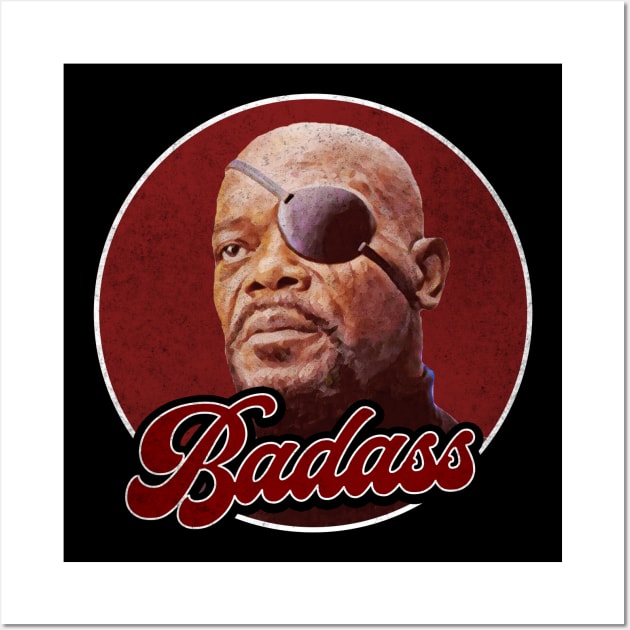 Samuel L Jackson Badass Wall Art by karutees